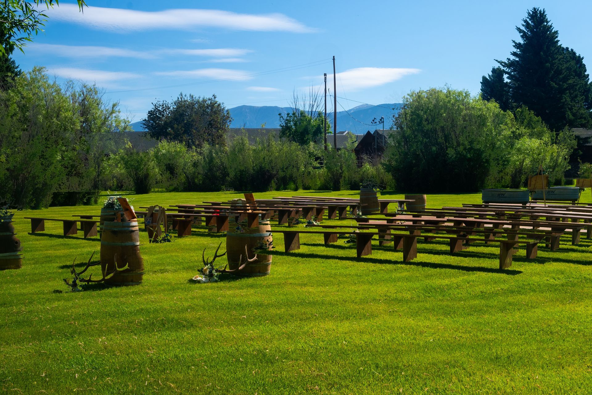 Outdoor event lawn