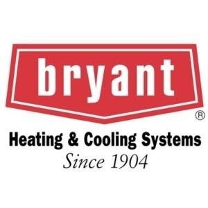Bryant Heating & Cooling Systems logo with red shield and “Since 1904” text