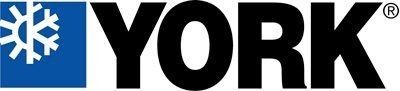 YORK logo in black on a white background with a blue square snowflake icon