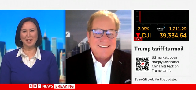 Tim Pagliara joins BBC to discuss the impact of tariffs on financial markets.