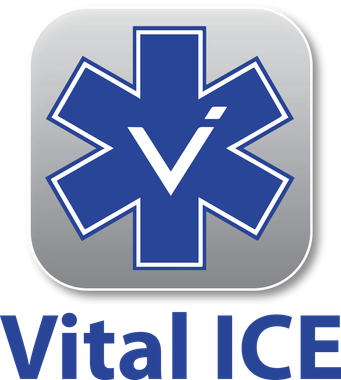 Blue star of life logo with