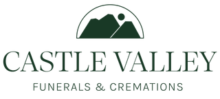 The logo for sample funeral home is shown on a white background.