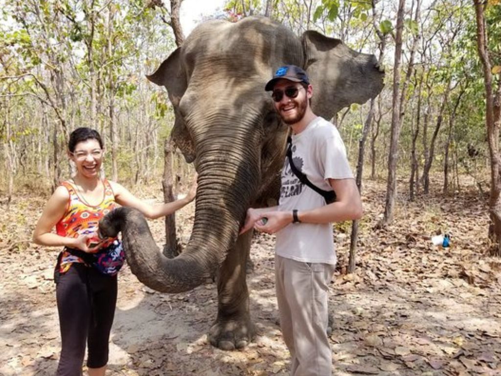 Private day tour to Phnom Tamao Wildlife Center and Buddha Kiri, featuring rescued animals and scenic temple views in Cambodia.