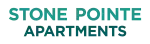 A logo for stone pointe apartments is shown on a white background.