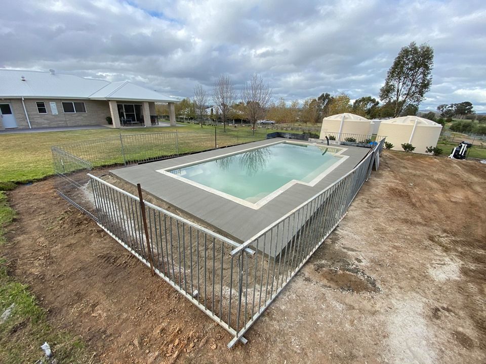 Installing Tiled Pool — Spa & Pool Installation in Wagga Wagga, NSW