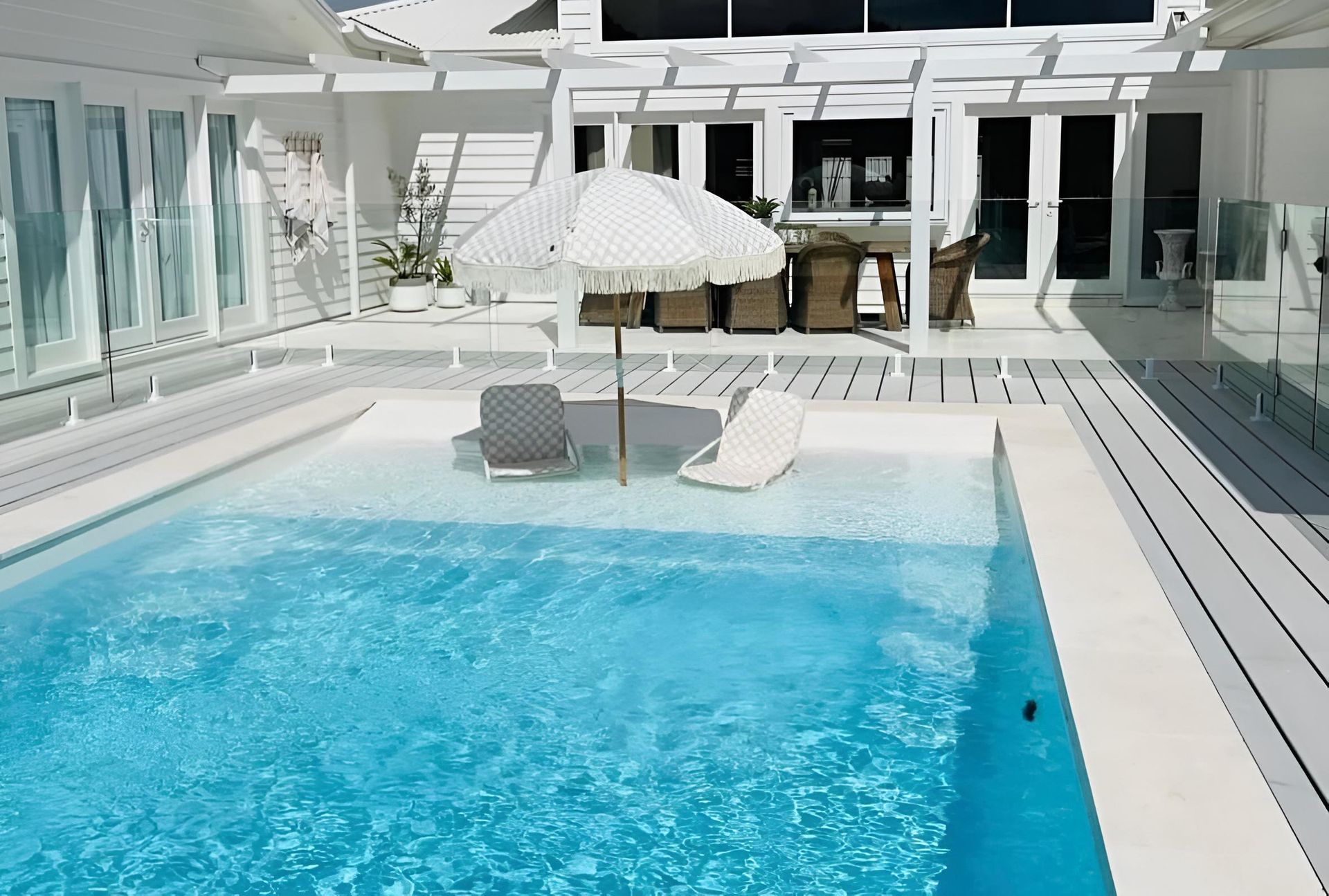 Swimming Pool Detail And Landscaping — Professional Pool Builder in Wagga Wagga, NSW