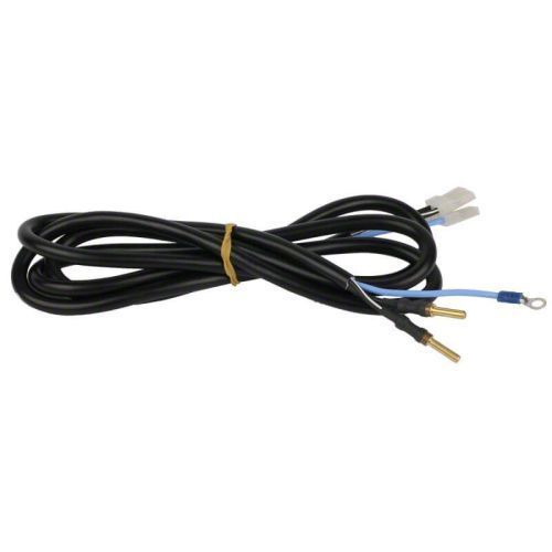 Black electrical cable with various connectors at each end.