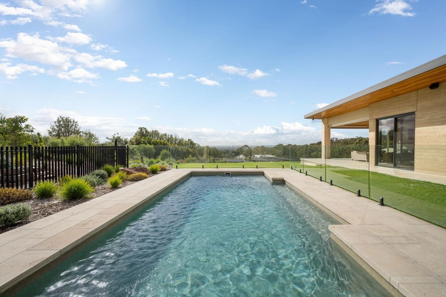 Backyard Swimming Pool with Fence