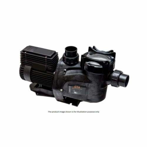 Black pool pump with motor and filter housing.