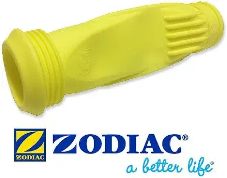 Yellow Zodiac skimmer sock with company logo.