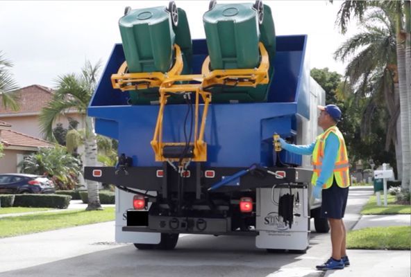 residential trash bin cleaning process