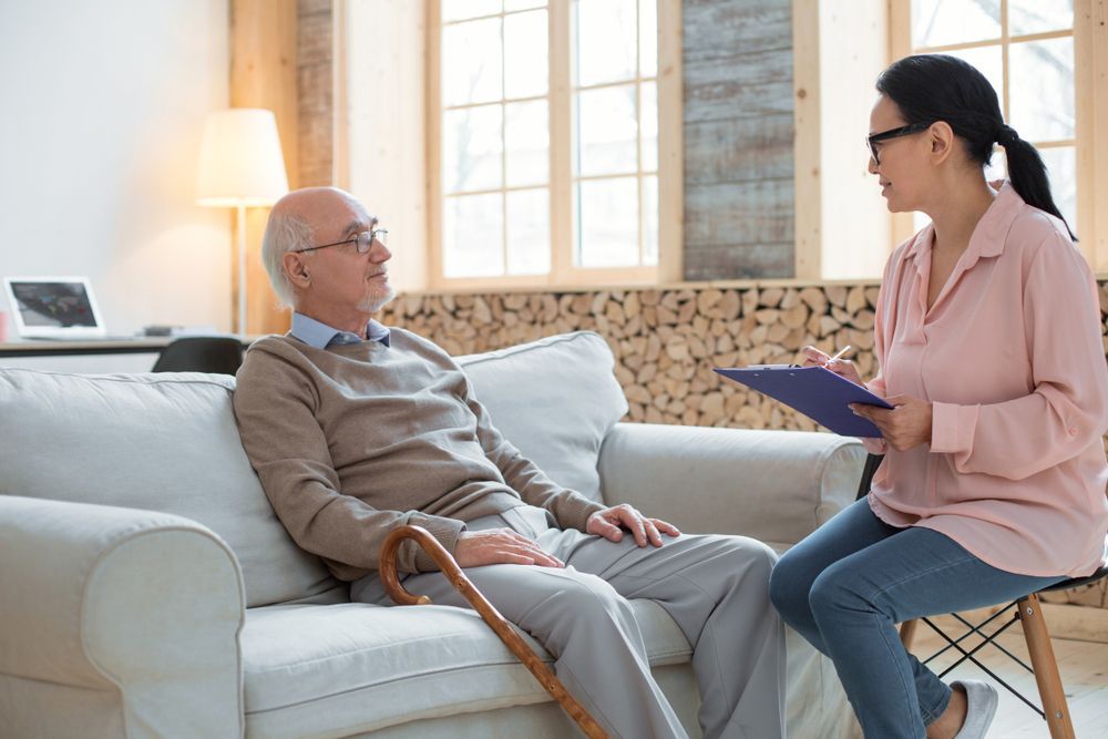 Elderly Getting Advice on the Sunshine Coast