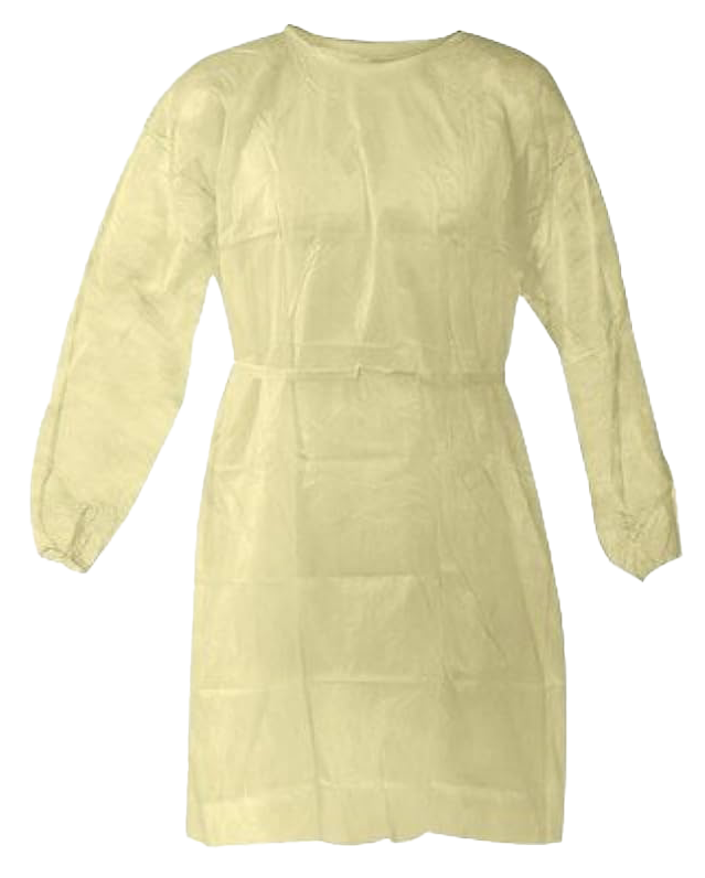 Yellow laboratory gown