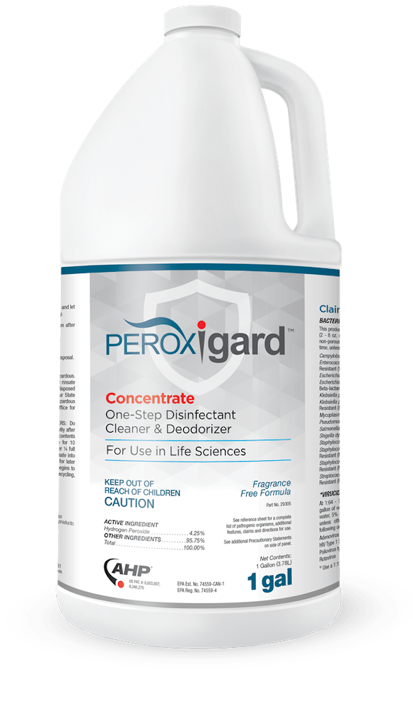 Bottle of Peroxigard concentrate