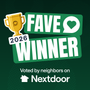 2025 Nextdoor Neighborhood Faves badge. 