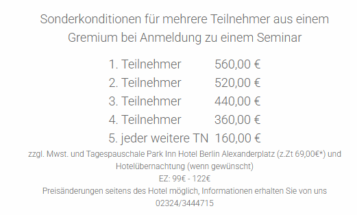 Seminarpreise