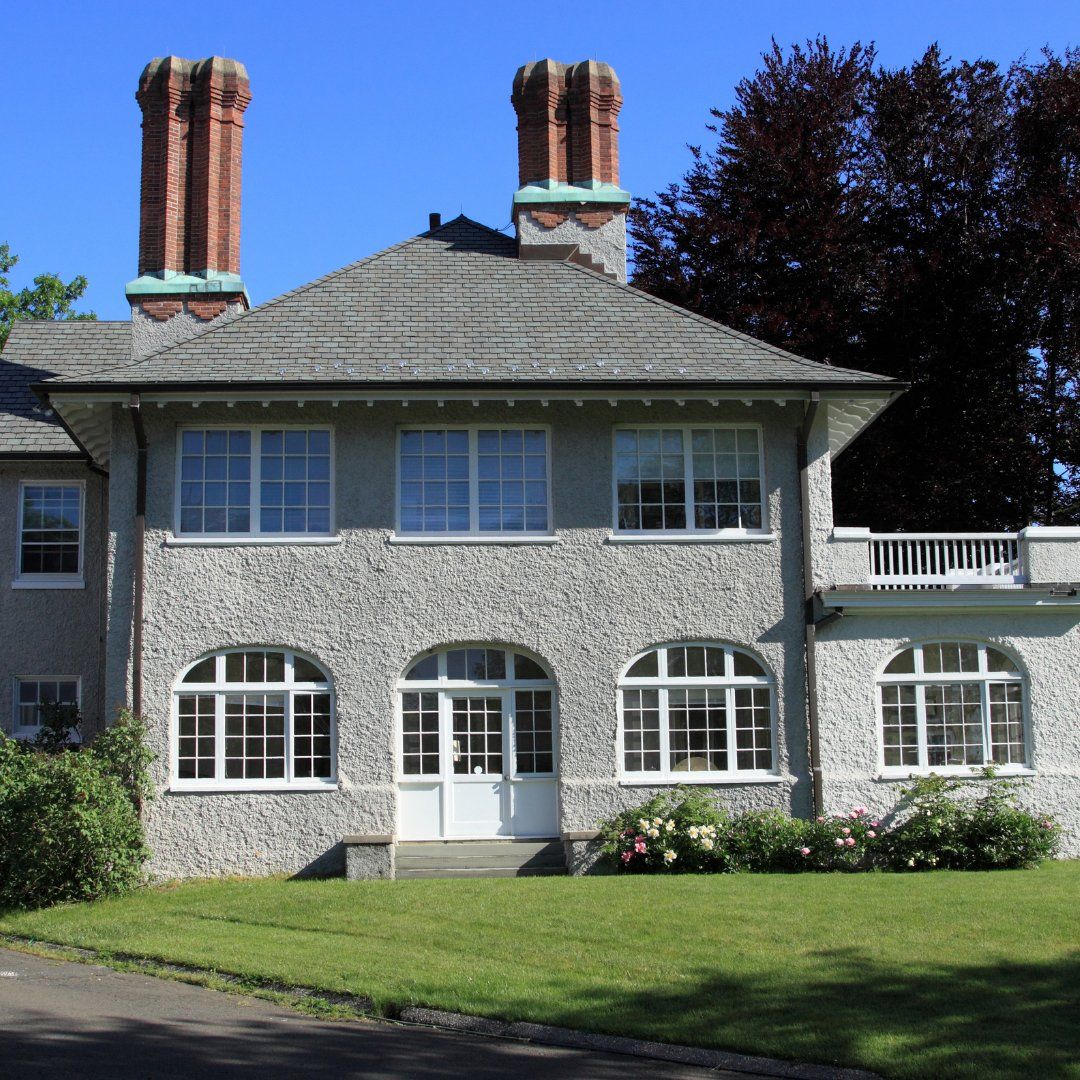 home with stucco