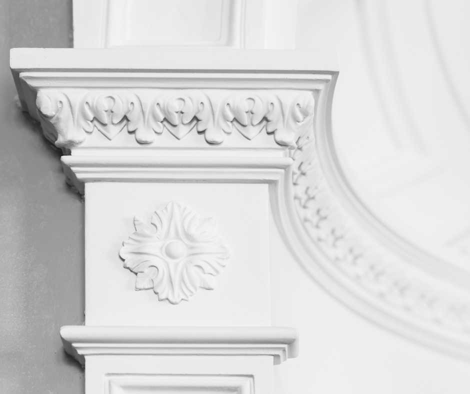 stucco fireplace