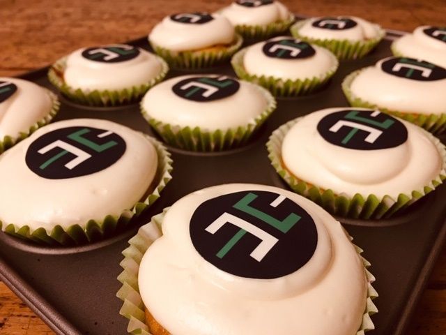 Corporate Logo Cupcake Toppers