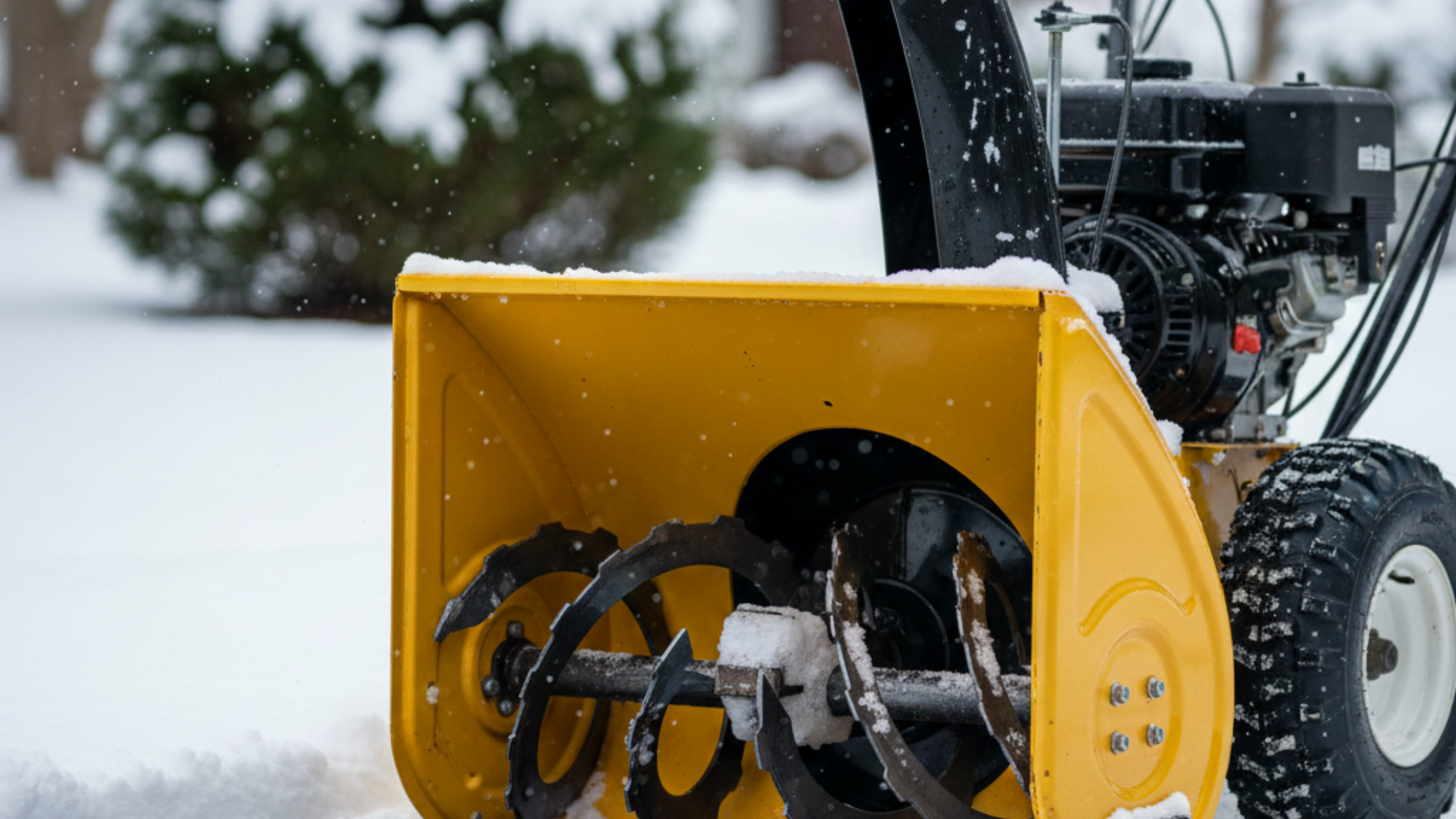 Commercial snow blower equipment used for sidewalk and walkway snow clearing in Utah