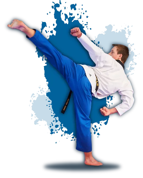 Boy Practising Taekwondo