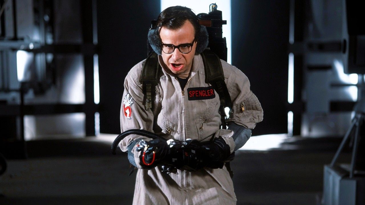 Rick Moranis as Louis Tully in Ghostbusters II, one of his most beloved comedy roles.