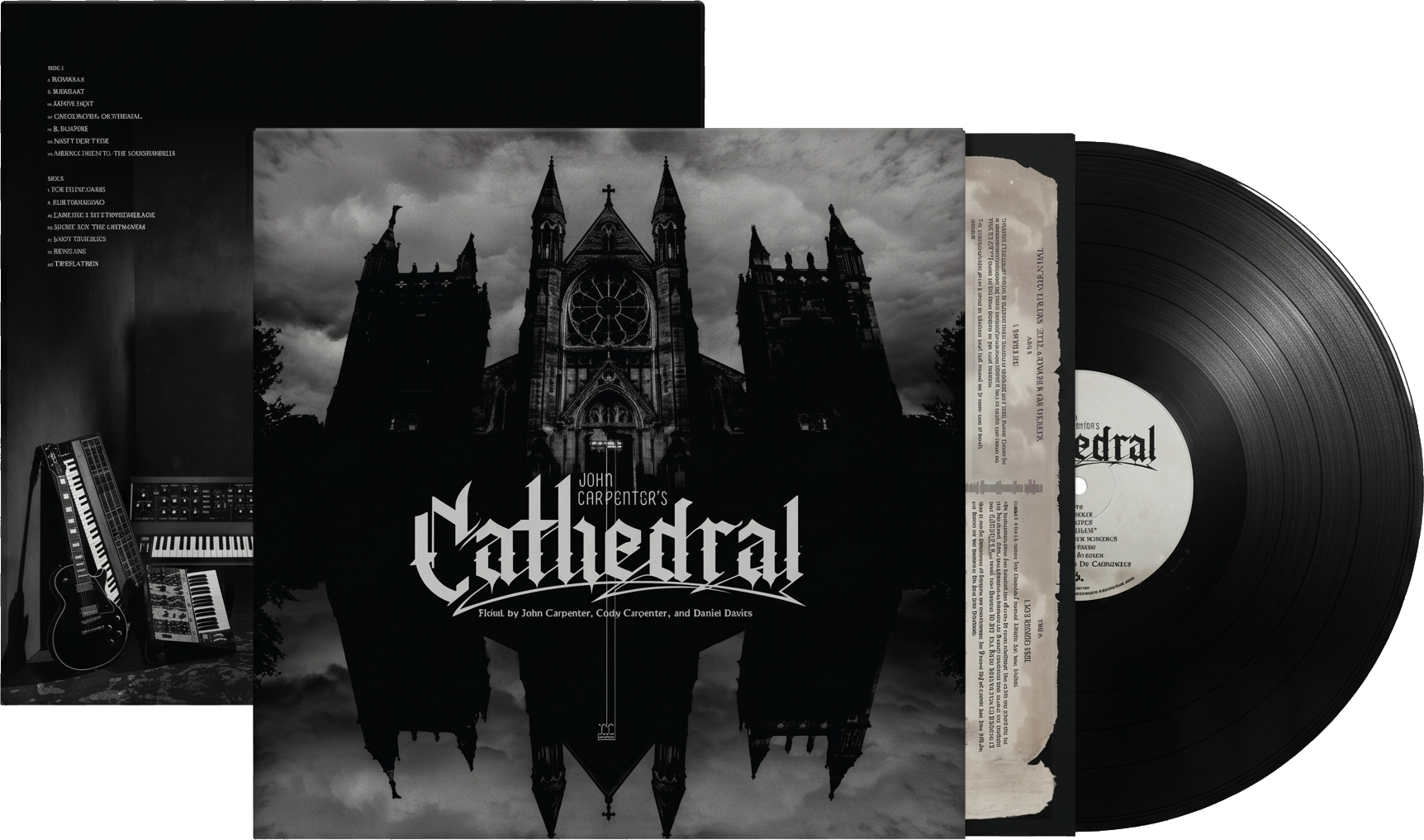 Vinyl edition artwork for John Carpenter's Cathedral heavy metal concept album