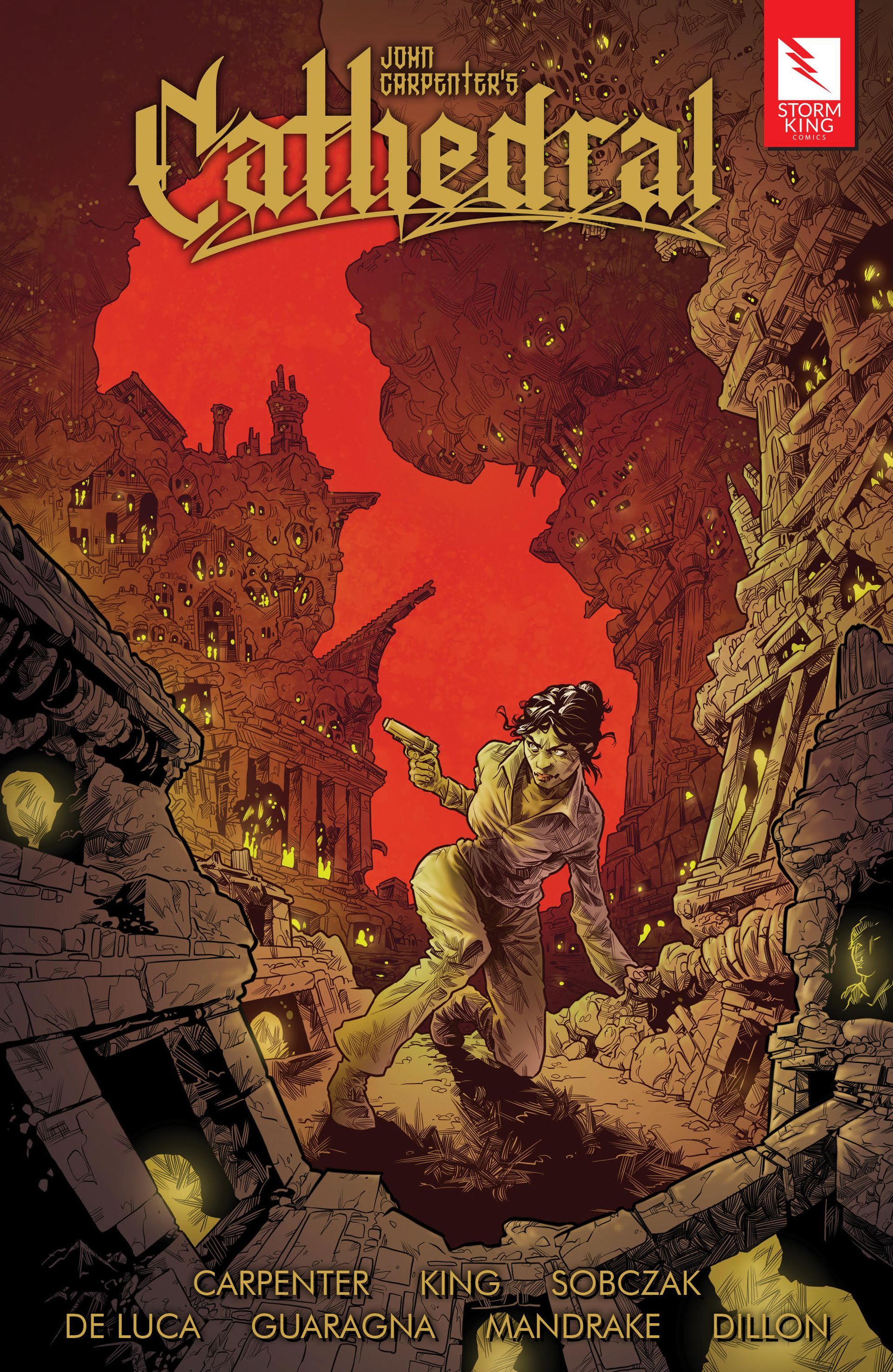 Cover artwork for John Carpenter's Cathedral graphic novel