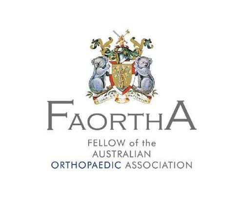 The logo for the fellow of the australian orthopaedic association.