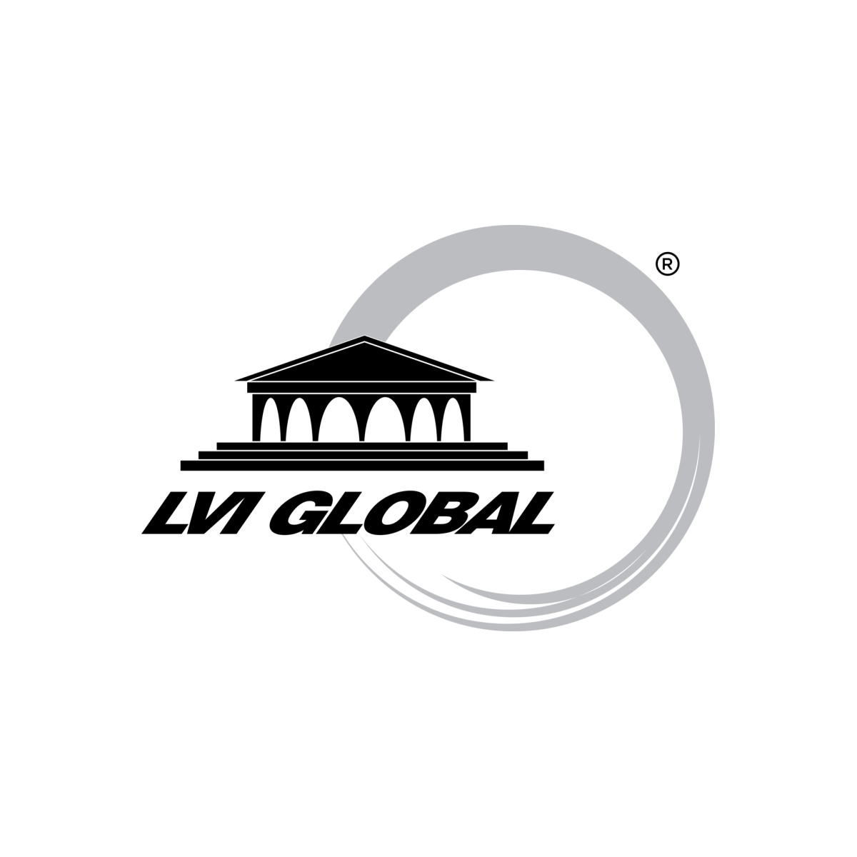 LVI Global logo with a black temple icon over the words