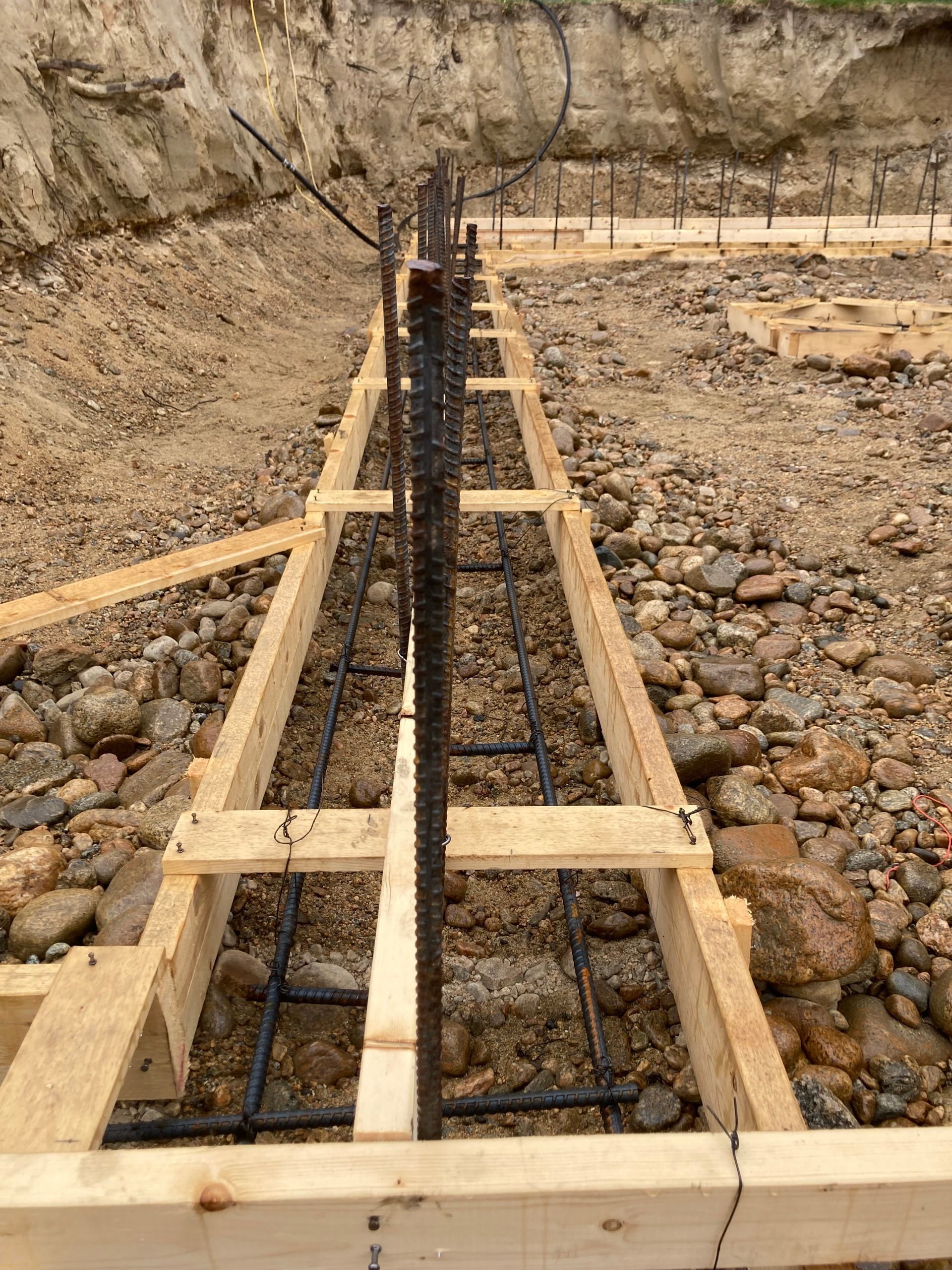 Footings for new foundatoin