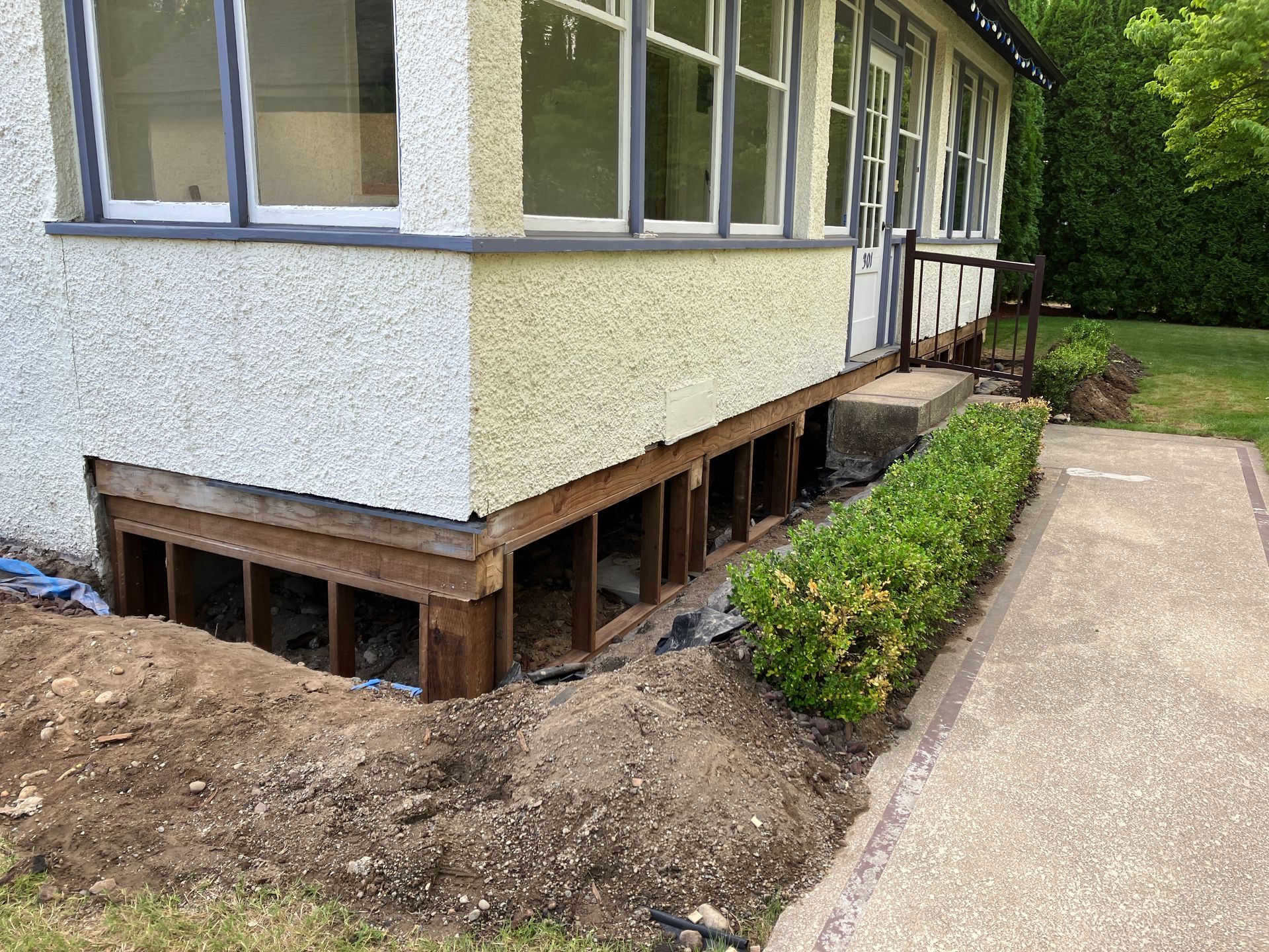 Heritage home porch restoration and leveling