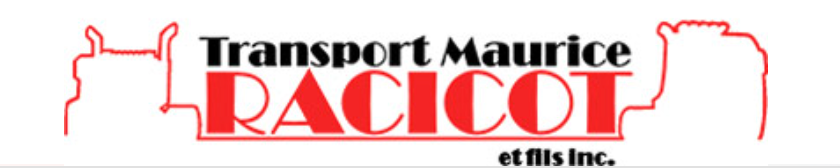 Un logo rouge et noir pour les transports maurice racicol