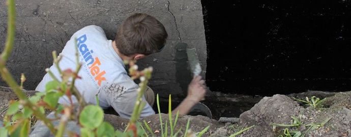 image of foundation repair and Victoria drains installed by RainTek