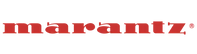 Marantz logo in red lowercase letters on a white background