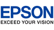 EPSON logo with blue text and the slogan “EXCEED YOUR VISION” underneath
