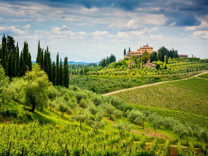 Atemberaubende Landschaft in der Chianti-Weinregion