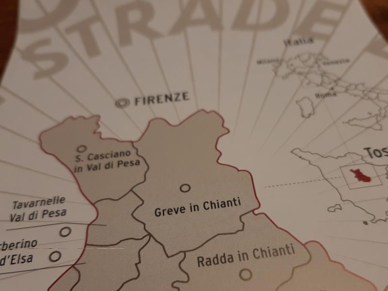 Karte der Strada del Vino Chianti Classico
