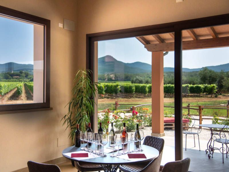 Verschiedene Weinproben im Weingut Tenuta di Vaira