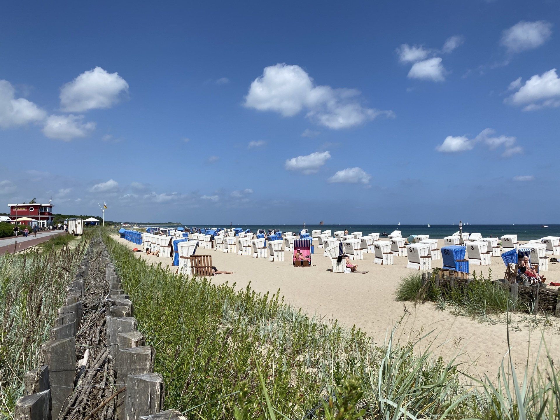 Blick vom Wanderweg über die Ostsee Breiter Sandstrand, perfekt für Familien und Sport