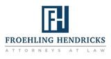 Froehling Hendricks Attorneys at Law logo with blue FH monogram and gray text