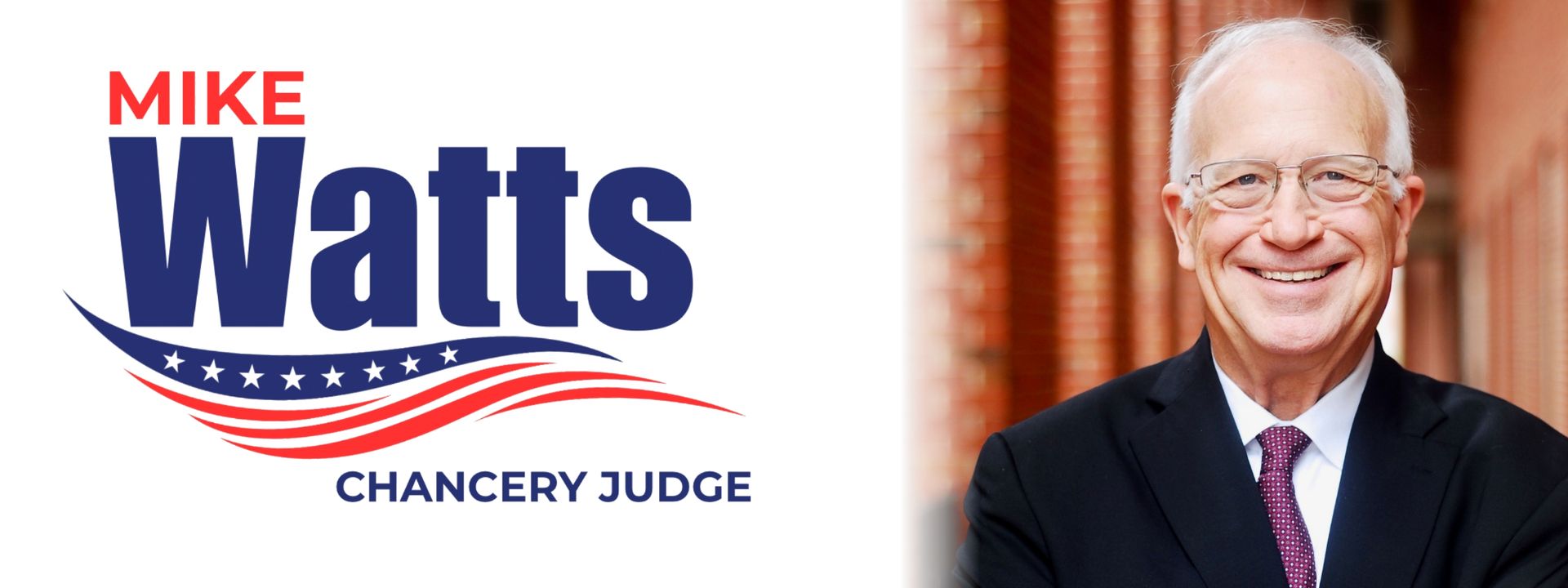 Mike Watts for Chancery Court Judge Website Banner