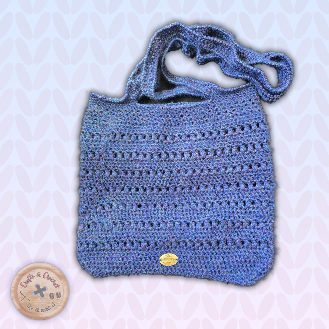 Crochet Market Bag with Ruffle Strap