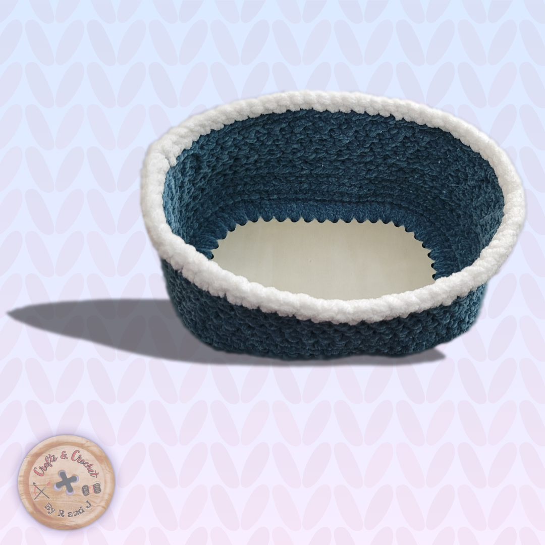 Blue Crochet Basket