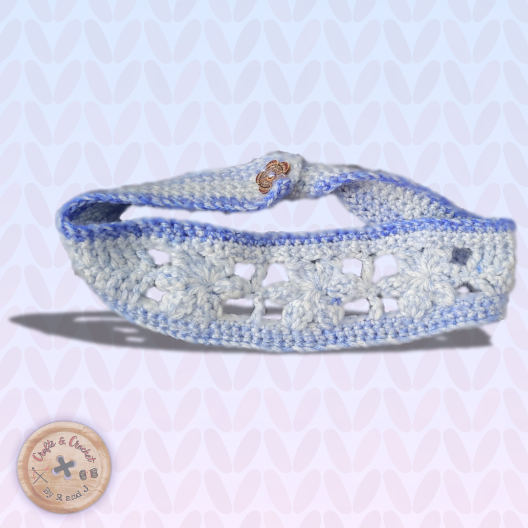Light Blue Crochet Headband