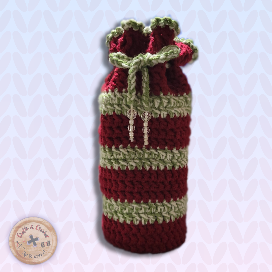 Red and Green Wine Bottle Holder