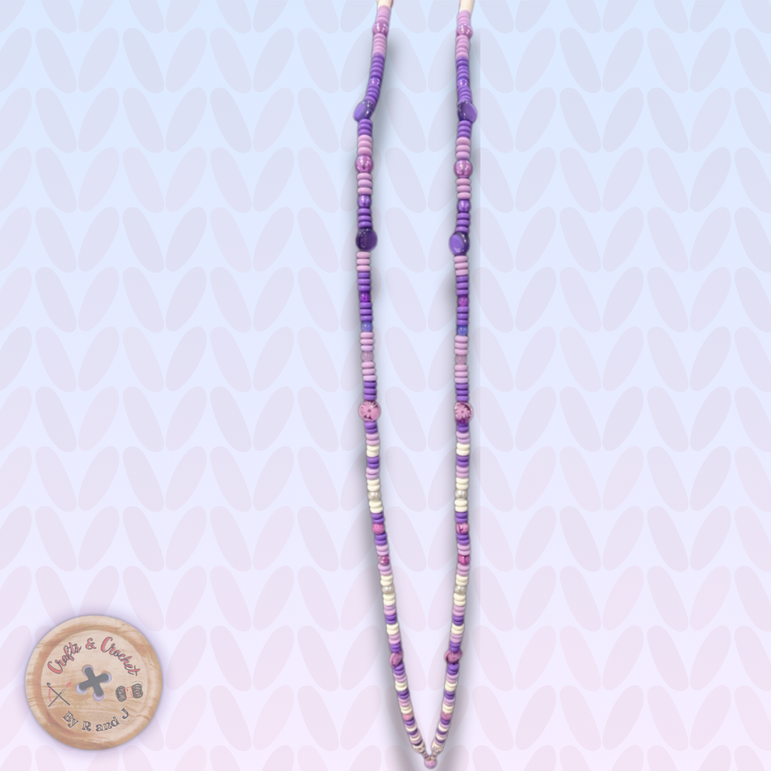 Purple Beaded Phone Holder