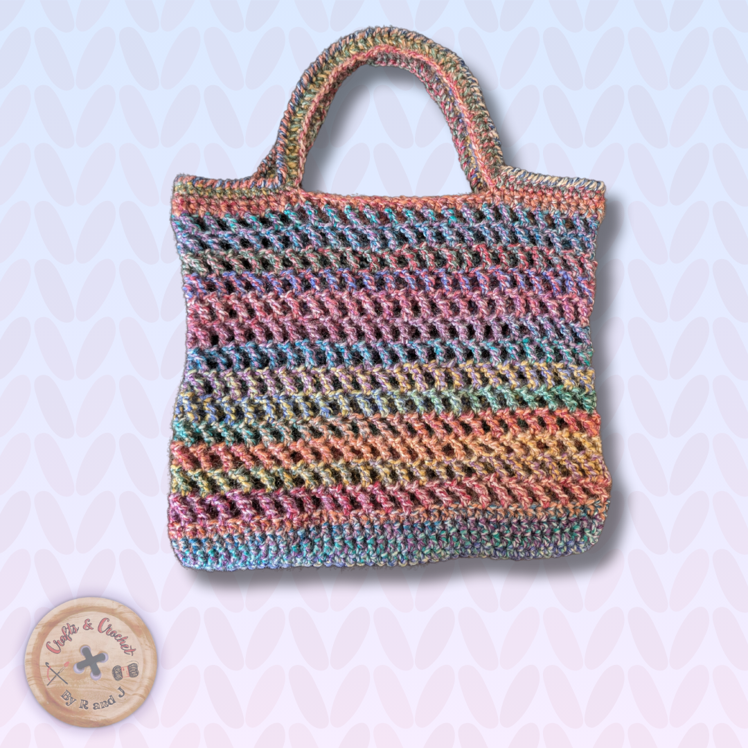 Rainbow Crochet Market Bag