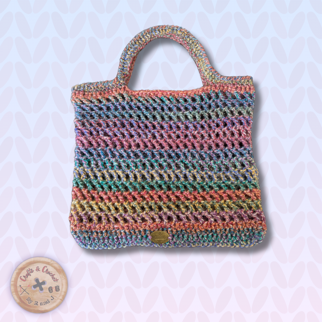 Rainbow Crochet Market Bag