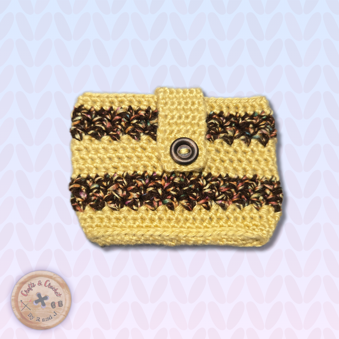 Gold and Red Crochet Handbag - Small